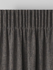 Charcoal Grey Textured Weave Made to Measure Curtains - Image 3 of 7