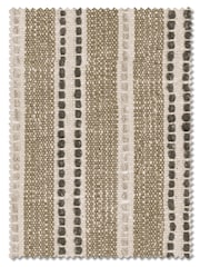 Dark Natural/Grey Woven Stripe Made to Measure Curtains - Image 6 of 7