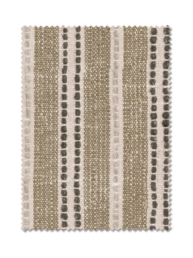 Dark Natural/Grey Woven Stripe Made to Measure Curtains - Image 9 of 9 Dark Natural/Grey Woven Stripe Made to Measure Curtains - Image 9 of 9