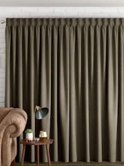 Khaki Green Matte Chenille Made to Measure Curtains - Image 2 of 10