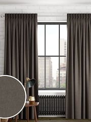 Charcoal Grey Linen Look Made to Measure Curtains - Image 1 of 10