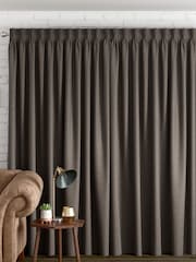 Charcoal Grey Linen Look Made to Measure Curtains - Image 2 of 10
