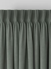 Green Touch of Linen Made to Measure Curtains - Image 4 of 8
