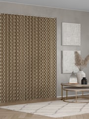 Natural/Orange Stripe Jacquard Made to Measure Curtains - Image 2 of 8