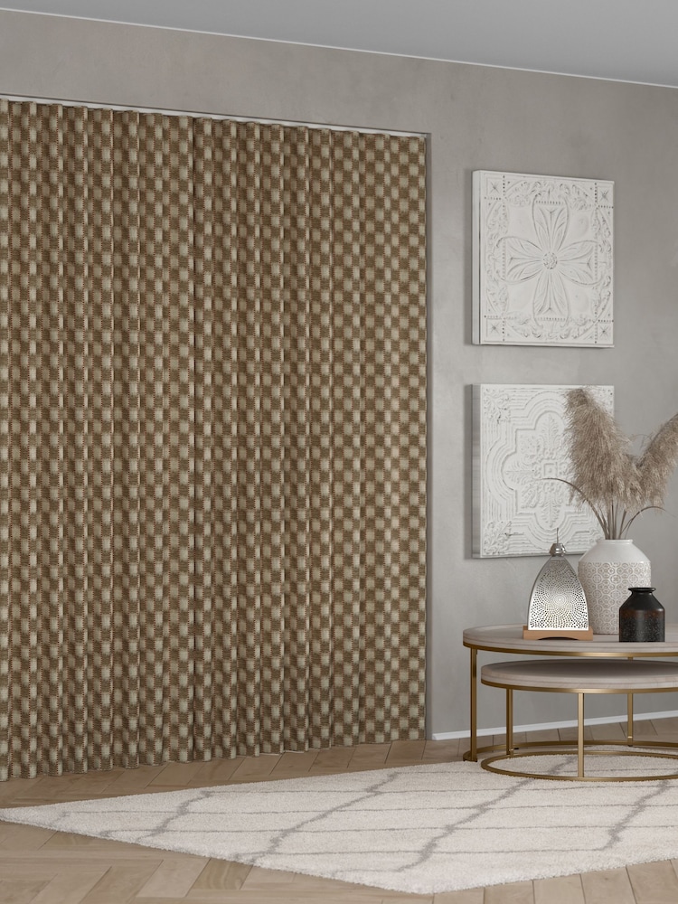 Natural/Orange Stripe Jacquard Made to Measure Curtains - Image 2 of 8
