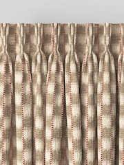 Natural/Orange Stripe Jacquard Made to Measure Curtains - Image 3 of 8