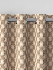 Natural/Orange Stripe Jacquard Made to Measure Curtains - Image 5 of 8