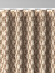 Natural/Orange Stripe Jacquard Made to Measure Curtains - Image 6 of 8