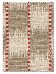 Natural/Orange Stripe Jacquard Made to Measure Curtains - Image 7 of 8