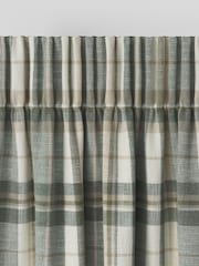 Green Linen Look Check Made to Measure Curtains - Image 6 of 9
