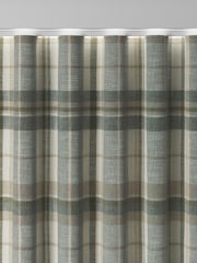 Green Linen Look Check Made to Measure Curtains - Image 8 of 9
