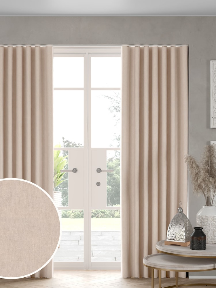 Natural Pink Cotton Made to Measure Curtains - Image 1 of 10