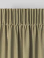 Green Khaki Cotton Made to Measure Curtains - Image 6 of 10