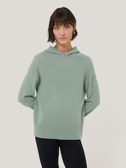 Jigsaw Green Wool Cashmere Blend Hoodie - Image 1 of 7