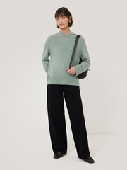 Jigsaw Green Wool Cashmere Blend Hoodie - Image 3 of 7