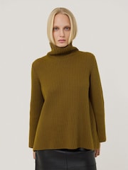 Jigsaw Green Cotton Blend Faroe Fishermans Jumper - Image 1 of 7