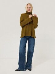 Jigsaw Green Cotton Blend Faroe Fishermans Jumper - Image 6 of 7