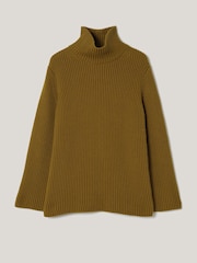 Jigsaw Green Cotton Blend Faroe Fishermans Jumper - Image 7 of 7