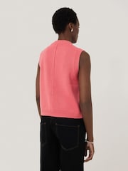 Jigsaw Pink Wool Cashmere Blend Waistcoat - Image 5 of 7