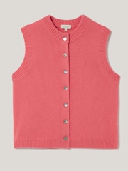 Jigsaw Pink Wool Cashmere Blend Waistcoat - Image 7 of 7