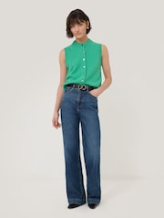 Jigsaw Green Wool Cashmere Blend Waistcoat - Image 3 of 7