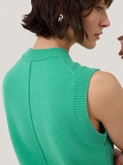 Jigsaw Green Wool Cashmere Blend Waistcoat - Image 6 of 7
