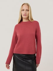 Jigsaw Pink Wool Cashmere Blend Jumper - Image 1 of 7