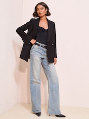 Friends Like These Black Premium Double Breasted Blazer - Image 2 of 5