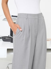 Friends Like These Grey Tonic Premium Elastic Back Tailored Wide Leg Trousers - Image 3 of 4