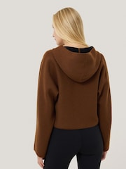Jigsaw Brown Double Face Zip Hoodie - Image 5 of 5