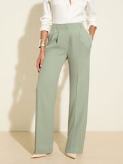 Friends Like These Seafoam Premium Elastic Back Tailored Wide Leg Trousers - Image 1 of 4