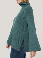 Jigsaw Blue Cotton Blend Faroe Fishermans Jumper - Image 4 of 7