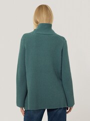 Jigsaw Blue Cotton Blend Faroe Fishermans Jumper - Image 5 of 7