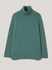 Jigsaw Blue Cotton Blend Faroe Fishermans Jumper - Image 7 of 7