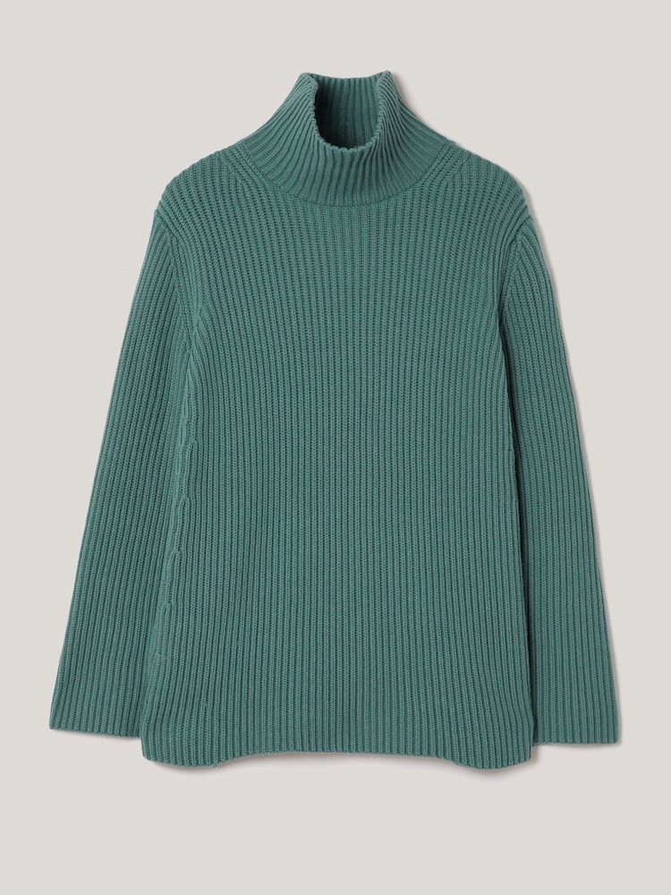Jigsaw Blue Cotton Blend Faroe Fishermans Jumper - Image 7 of 7