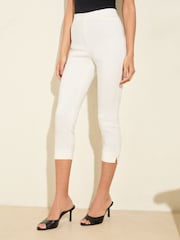 Friends Like These Ivory Sculpting Stretch Capri Trousers - Image 1 of 4