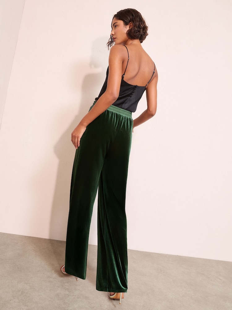 Friends Like These X Lucy Mecklenburgh Green Velvet Sequin Trousers - Image 4 of 4 Friends Like These X Lucy Mecklenburgh Green Velvet Sequin Trousers - Image 4 of 4