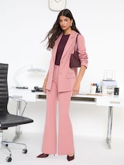 Friends Like These Pink Premium Bootcut Seam Detail Tailored Trousers - Image 2 of 5
