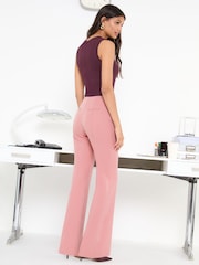 Friends Like These Pink Premium Bootcut Seam Detail Tailored Trousers - Image 4 of 5