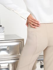 Friends Like These Neutral Premium Bootcut Seam Detail Tailored Trousers - Image 3 of 5