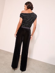 Friends Like These Black Velvet Trousers - Image 4 of 5