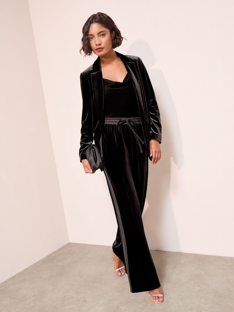 Friends Like These Black Velvet Trousers - Image 5 of 5