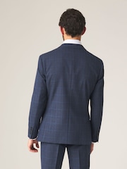 Skopes Blue Slim Fit Anello Check Suit Jacket - Image 4 of 6