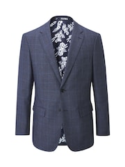 Skopes Blue Slim Fit Anello Check Suit Jacket - Image 6 of 6