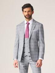 Skopes Grey Slim Fit Anello Check Suit Jacket - Image 1 of 3