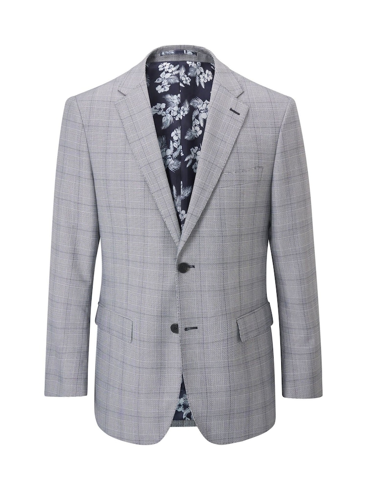 Skopes Grey Slim Fit Anello Check Suit Jacket - Image 6 of 6 Skopes Grey Slim Fit Anello Check Suit Jacket - Image 6 of 6