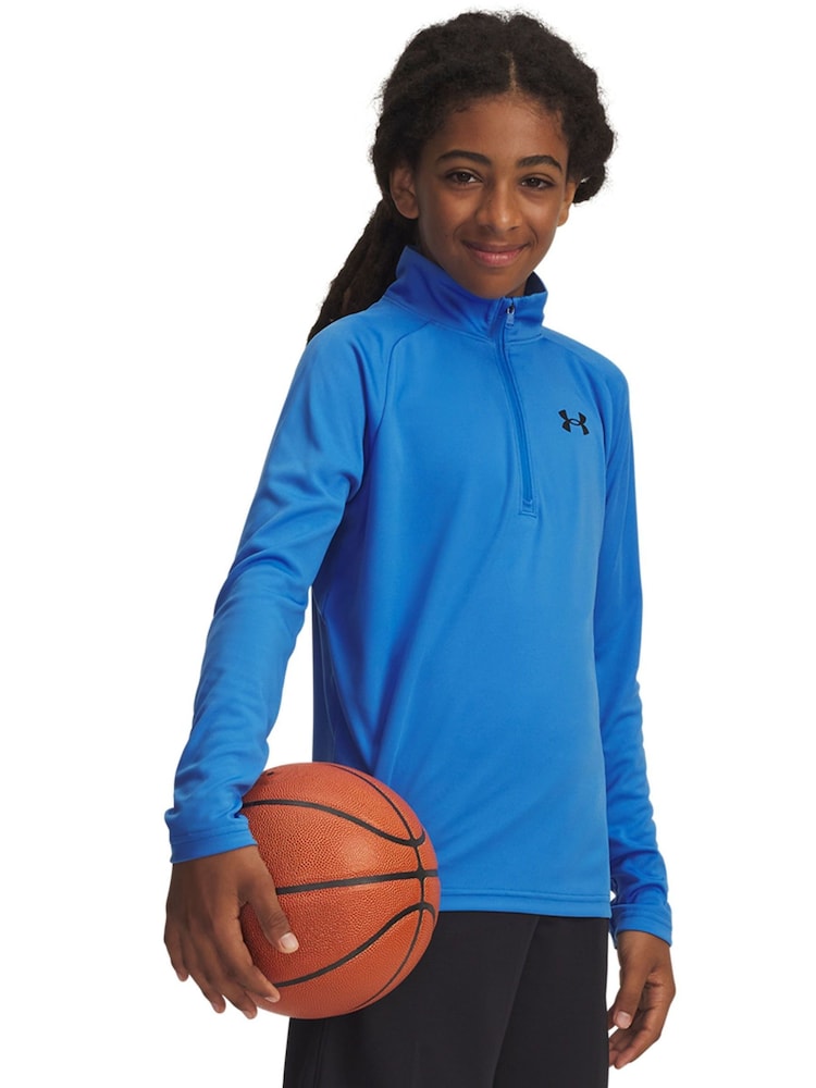 Under Armour Blue Youth Tech 2.0 1/2 Zip Sweatshirt - Image 1 of 5 Under Armour Blue Youth Tech 2.0 1/2 Zip Sweatshirt - Image 1 of 5