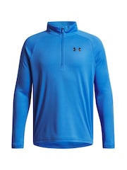 Under Armour Blue Youth Tech 2.0 1/2 Zip Sweatshirt - Image 4 of 5