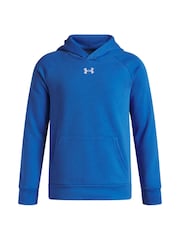 Under Armour Blue Rival Fleece Hoodie - Image 1 of 2