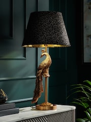 Brass Peacock Table Lamp Base - Image 2 of 8